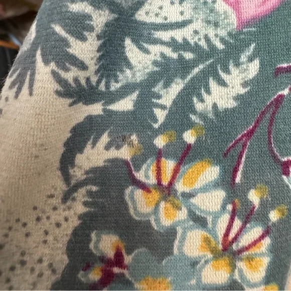 Vintage 70s Maxi Dress Hawaiian Tropical Short Sleeve Juniors Sz 11 Floral - Picture 11 of 12